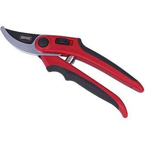 Amig Forbici da Potatura a Una Mano Lama in Acciaio Rivestito in Teflon 203 mm Manico Bimateriale Per Tagliare Rami Piccoli e Steli Chiusura di Sicurezza a Pulsante Amig Forbici da Potatura a Una Mano Lama in Acciaio Rivestito in Teflon 203 mm Manico Bimateriale Per Tagliare Rami Piccoli e Steli Chiusura di Sicurezza a Pulsante