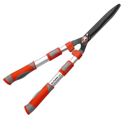Altuna Forbice Tagliarami Telescopica Pruning Impugnatura Bimateriale Lama Ondulata Resistente e Molto Leggera Forbice da Potatura Alluminio Rinforzato Adatta per Siepi e Prati Altuna Forbice Tagliarami Telescopica Pruning Impugnatura Bimateriale Lama Ondulata Resistente e Molto Leggera Forbice da Potatura Alluminio Rinforzato Adatta per Siepi e Prati