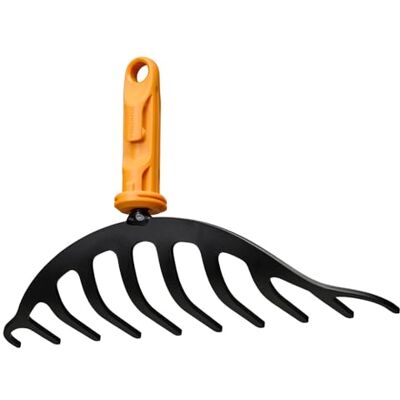 Fiskars OneClick Rastrello per Rose, Testina Stretta per Aiuole, Cambio Facile con un Solo Clic, Denti in Acciaio al Boro Temprato, Nero/Arancione, Fiskars OneClick Rastrello per Rose, Testina Stretta per Aiuole, Cambio Facile con un Solo Clic, Denti in Acciaio al Boro Temprato, Nero/Arancione,