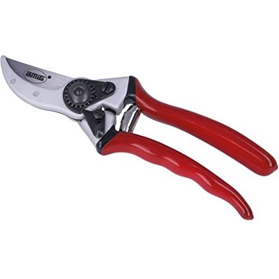 Amig Forbici da Potatura ad una Mano Lama e Contalama in Acciaio SK-5 216 mm Manico Antiscivolo in Alluminio Rivestito in PVC Per Tagliare Rami e Steli Piccoli Chiusura di Sicurezza Amig Forbici da Potatura ad una Mano Lama e Contalama in Acciaio SK-5 216 mm Manico Antiscivolo in Alluminio Rivestito in PVC Per Tagliare Rami e Steli Piccoli Chiusura di Sicurezza