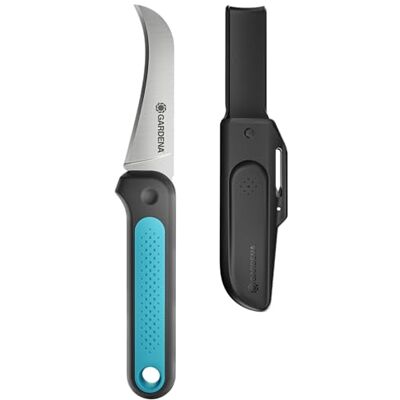 Gardena Coltello da Orto VeggieCut: per Raccogliere, Pulire e Sbucciare Verdure, Manico Antiscivolo, Affilatore Integrato nella Custodia da Cintura, Lavabile in Lavastoviglie () Gardena Coltello da Orto VeggieCut: per Raccogliere, Pulire e Sbucciare Verdure, Manico Antiscivolo, Affilatore Integrato nella Custodia da Cintura, Lavabile in Lavastoviglie ()