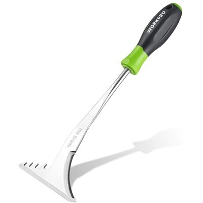 WORKPRO Estirpatore Erbacce Manuale – Raschietto per Fughe 32 cm con Manico Ergonomico, Lama Seghettata in Acciaio Inox, Sarchiatore per Erbacce da Giardino WORKPRO Estirpatore Erbacce Manuale – Raschietto per Fughe 32 cm con Manico Ergonomico, Lama Seghettata in Acciaio Inox, Sarchiatore per Erbacce da Giardino
