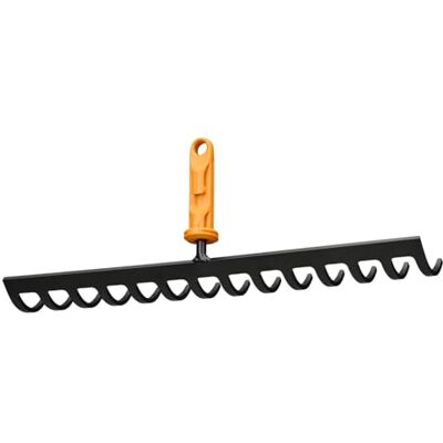 Fiskars Oneclick Rastrello 14 Denti, Accessorio per la Preparazione del Terreno di Semina, Cambio Senza Sforzo con un Solo Clic, Acciaio al Carbonio Temprato, Nero/Arancione, Fiskars Oneclick Rastrello 14 Denti, Accessorio per la Preparazione del Terreno di Semina, Cambio Senza Sforzo con un Solo Clic, Acciaio al Carbonio Temprato, Nero/Arancione,