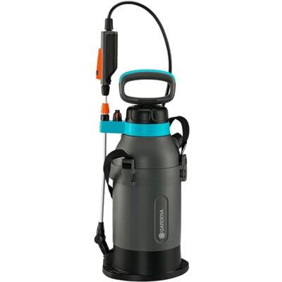 Gardena Irroratore a Pressione 5 l Plus: spruzzatore a Pressione con poggiapiedi Integrato, Lancia telescopica incl. Funzione di bloccaggio, ugello in Ottone inclinabile () Gardena Irroratore a Pressione 5 l Plus: spruzzatore a Pressione con poggiapiedi Integrato, Lancia telescopica incl. Funzione di bloccaggio, ugello in Ottone inclinabile ()