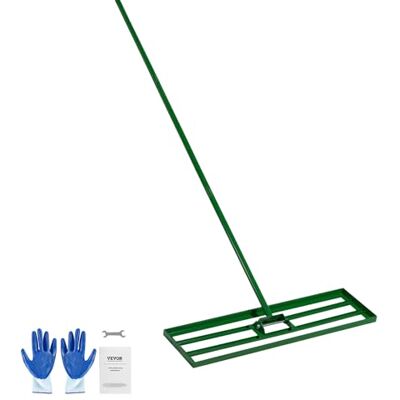 VEVOR Rastrello Livellatore per Prato da Giardinaggio 91 x 25 cm Manico Acciaio Lunghezza 198 cm, Rastrello Livellatore per Giardino Campi da Golf Sabbia Terreno Compost Piastra in Lega di Alluminio VEVOR Rastrello Livellatore per Prato da Giardinaggio 91 x 25 cm Manico Acciaio Lunghezza 198 cm, Rastrello Livellatore per Giardino Campi da Golf Sabbia Terreno Compost Piastra in Lega di Alluminio