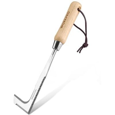 WORKPRO Estirpatore Erbacce Manuale con manico in legno, sarchiatore per erbacce con bordo seghettato, estirpatore erbacce da giardino per rimuovere muschio ed erbacce WORKPRO Estirpatore Erbacce Manuale con manico in legno, sarchiatore per erbacce con bordo seghettato, estirpatore erbacce da giardino per rimuovere muschio ed erbacce