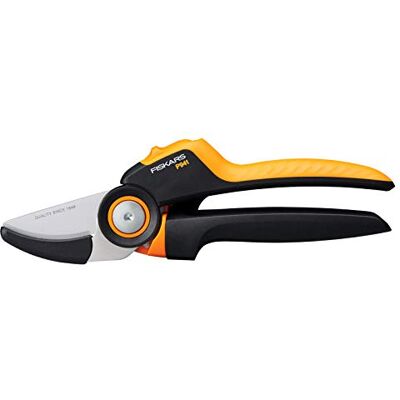 Fiskars Forbici da potatura a incudine, X-series PowerGear, P941, Con impugnatura rotante, Per rami secchi/ramoscelli, Rivestimento antiaderente, Lame in acciaio inox, 22,2 cm, Nero/Arancione, Fiskars Forbici da potatura a incudine, X-series PowerGear, P941, Con impugnatura rotante, Per rami secchi/ramoscelli, Rivestimento antiaderente, Lame in acciaio inox, 22,2 cm, Nero/Arancione,
