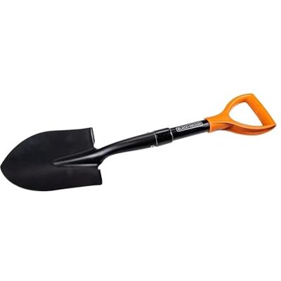 Black & Decker Pala – 67 cm – 800 GR – Inossidabile – Testa in acciaio al carbonio e manico in fibra di vetro – Nero Black & Decker Pala – 67 cm – 800 GR – Inossidabile – Testa in acciaio al carbonio e manico in fibra di vetro – Nero
