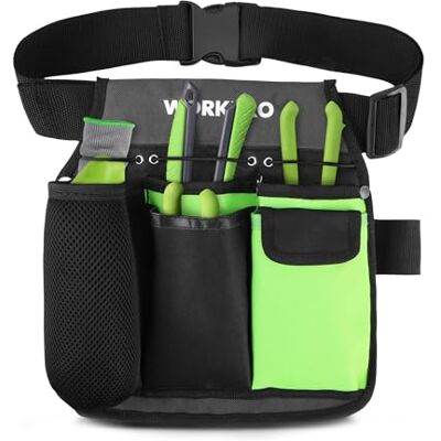WORKPRO Cintura da Giardinaggio, Borsa Attrezzi da Giardino con 5 Tasche e Cintura Regolabile, Borsa da Giardinaggio per Donne e uomini, Ottimi Regali da Giardinaggio per Falegnami e Giardinieri WORKPRO Cintura da Giardinaggio, Borsa Attrezzi da Giardino con 5 Tasche e Cintura Regolabile, Borsa da Giardinaggio per Donne e uomini, Ottimi Regali da Giardinaggio per Falegnami e Giardinieri