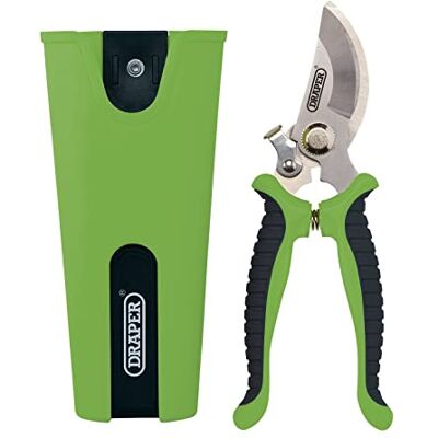 Draper Expert Set di cesoie e fondina bypass da 190 mm, 2 pezzi, utensili da potatura e giardinaggio, utensile da taglio da giardino resistente, lame in acciaio inox, funzione di blocco di Draper Expert Set di cesoie e fondina bypass da 190 mm, 2 pezzi, utensili da potatura e giardinaggio, utensile da taglio da giardino resistente, lame in acciaio inox, funzione di blocco di