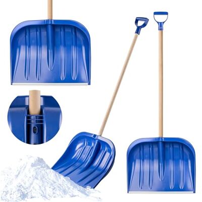 KADAX Pala da neve con manico ergonomico, larghezza delle foglie: 49 cm, foglia di plastica, cambio della neve, pala di neve ideale per piccole e grandi quantitŕ di neve, (stelo in alluminio, blu) KADAX Pala da neve con manico ergonomico, larghezza delle foglie: 49 cm, foglia di plastica, cambio della neve, pala di neve ideale per piccole e grandi quantitŕ di neve, (stelo in alluminio, blu)