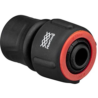 Fiskars Raccordo per Tubi, Misura Universale, Ø 19 mm (3/4"), FiberComp, 40 g, Nero/Rosso, FLOW, Fiskars Raccordo per Tubi, Misura Universale, Ø 19 mm (3/4"), FiberComp, 40 g, Nero/Rosso, FLOW,