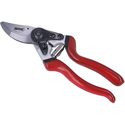 Amig Forbici di Potatura Extra con Una Mano Lama e Controlama in Acciaio SK-5 216 mm Manico Antiscivolo in Alluminio con Effetto Leva Per Tagliare Rami e Steli Piccoli Amig Forbici di Potatura Extra con Una Mano Lama e Controlama in Acciaio SK-5 216 mm Manico Antiscivolo in Alluminio con Effetto Leva Per Tagliare Rami e Steli Piccoli