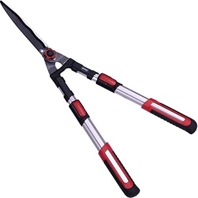 Amig Cesareccia per siepi estensibile, a due mani, Lama in acciaio temprato rivestito in teflon, 600 mm, Manico telescopico da 68 a 88 cm, Filo ondulato per taglio ottimale e preciso Amig Cesareccia per siepi estensibile, a due mani, Lama in acciaio temprato rivestito in teflon, 600 mm, Manico telescopico da 68 a 88 cm, Filo ondulato per taglio ottimale e preciso