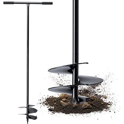 KADAX Trivella Manuale con Manico Antiscivolo per Installazione di Recinzioni e Pali, Trivella a Mano in Metallo per Trapano da Terreno (200 mm) KADAX Trivella Manuale con Manico Antiscivolo per Installazione di Recinzioni e Pali, Trivella a Mano in Metallo per Trapano da Terreno (200 mm)