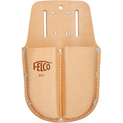 FELCO 921 Doppia Fondina in Vera Pelle, Design Affiancato per Cesoie e Sega Pieghevole, Passante Cintura e Clip, Rivetti Robusti, 255mm, Made in Switzerland FELCO 921 Doppia Fondina in Vera Pelle, Design Affiancato per Cesoie e Sega Pieghevole, Passante Cintura e Clip, Rivetti Robusti, 255mm, Made in Switzerland