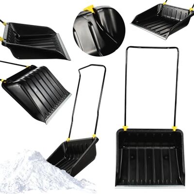 KADAX Spazzaneve grande pala da neve con manico ergonomico in metallo, lama in plastica con rivestimento in alluminio, canovaccio (nero/74 cm di larghezza) KADAX Spazzaneve grande pala da neve con manico ergonomico in metallo, lama in plastica con rivestimento in alluminio, canovaccio (nero/74 cm di larghezza)