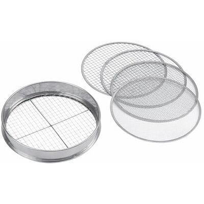 Meister Colino per Compost 5 in 1 – Colino da Giardino in Acciaio Inox Ø 30 cm – 5 Inserti intercambiabili in Diverse Dimensioni per Terra e Sabbia Meister Colino per Compost 5 in 1 – Colino da Giardino in Acciaio Inox Ø 30 cm – 5 Inserti intercambiabili in Diverse Dimensioni per Terra e Sabbia