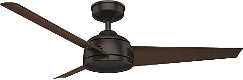 Hunter FAN Ventilatore da Soffitto Trimaran 132 cm per Interni ed Esterni, con Comando a Parete, 3 Pale Color Cacao Spazzolato, Ideale per Estate e Inverno, Modello