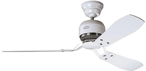 Hunter FAN Ventilatore da Soffitto Industrie II 132 cm per Interni, con Controllo a Parete, 3 Pale Intercambiabili Color Bianco e Color Acero, Ideale per Estate e Inverno, Modello