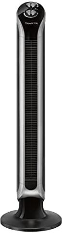 Rowenta VU6620 Eole Infinite Ventilatore a Torre, Silenzioso, Risparmio Energetico, Timer Fino a 3 Velocità, Nero