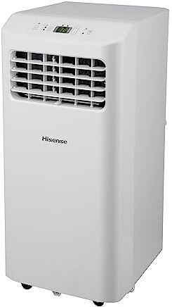 Hisense , , Condizionatore Portatile 7000BTU, 2,6kW, 18㎡,Deumidificazione,63dB,LED Display,Timer 24h, Telecomando[Classe energetica A]