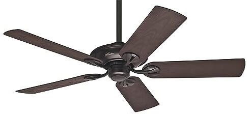 Hunter Fan Maribel, 132 cm, Ventilatore da Soffitto per Interni/Esterni con Catena a Strappo, Finitura Bronzo Nuovo, 5 Pale Reversibili in Noce, Ideale per l'Estate e l'Inverno, Modello