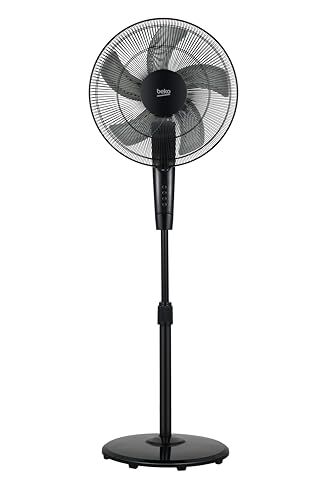 Beko Ventilatore a Piantana, 45 W, 3 Velocità, Altezza e Inclinazione Regolabile Nero, 45,2 x 40 x 135 cm