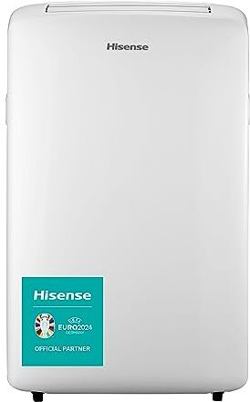 Hisense , NJ, Climatizzatore Portatile,9000BTU/h, 2,6kW, 25㎡, 3-in-1 (Raffrescamento,Ventilazione,Deumidificazione),63dB,LED Display,Timer 24h, Telecomando[Classe energetica A]