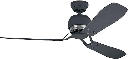 Hunter FAN Ventilatore da Soffitto Industrie II 132 cm per Interni, con Controllo a Parete, 3 Pale Intercambiabili Color Grafite e Castagno, Ideale per Estate e Inverno, Modello