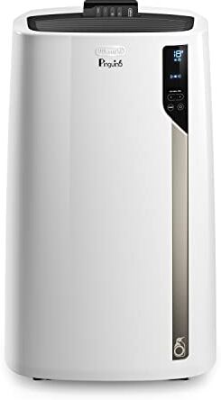 DeLonghi Pinguino PACEL98ECO Climatizzatore Portatile Silenzioso con Tecnologia Eco Real Feel, Interfaccia Digitale, Funzione deumidificatore, 2.7 kW, 64 Decibel, Plastica, Bianco