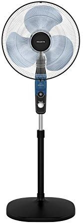 Rowenta VU4420 Essential+ Anti-mosquito, Ventilatore a Piantana, 3 Velocità, fino a 55 m3/min a Velocità massima, Funzione anti-zanzare Ergonomica, Compatto, Nero