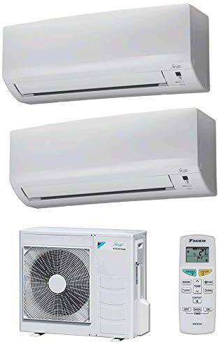 Daikin Climatizzatore Dual Split 9000 + 12000 Btu, Classe A++/A++ Gas R32 Serie Siesta Classic