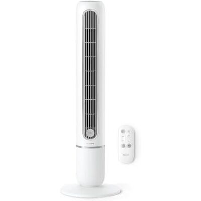 Philips Ventilatore a torre Serie 5000 Potente 8,1 m/s ma ultra-silenzioso 24 dB, basso consumo energetico, 5 velocità, modalità Sleep, timer 9 ore, oscillazione 80°, Bianco () Philips Ventilatore a torre Serie 5000 Potente 8,1 m/s ma ultra-silenzioso 24 dB, basso consumo energetico, 5 velocità, modalità Sleep, timer 9 ore, oscillazione 80°, Bianco ()