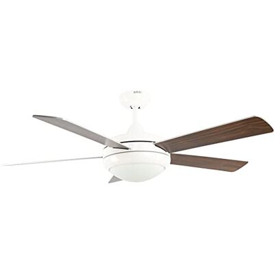 AireRyder Ventilatore da soffitto Ursa bianco, ali argento/noce con illuminazione e telecomando AireRyder Ventilatore da soffitto Ursa bianco, ali argento/noce con illuminazione e telecomando