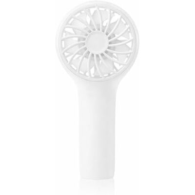 Wonderlamp Ventilatore a mano Bris bianco, 3 velocità, indicatore di carica e batteria ricaricabile, mini ventilatore portatile compatto, ideale per i viaggi Wonderlamp Ventilatore a mano Bris bianco, 3 velocità, indicatore di carica e batteria ricaricabile, mini ventilatore portatile compatto, ideale per i viaggi