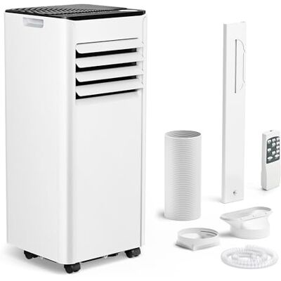 Temprium Climatizzatore mobile, 9000 BTU, 2,6 kW, raffreddamento, ventilazione e deumidificazione, dimensioni fino a 25 ㎡, climatizzatore mobile con tubo di scarico Temprium Climatizzatore mobile, 9000 BTU, 2,6 kW, raffreddamento, ventilazione e deumidificazione, dimensioni fino a 25 ㎡, climatizzatore mobile con tubo di scarico