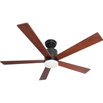 Pepeo GmbH Ventilatore a soffitto a Risparmio energetico Tibu 132 cm, con Telecomando e Illuminazione a LED 22 W, Nero/Marrone-Rossiccio Pepeo GmbH Ventilatore a soffitto a Risparmio energetico Tibu 132 cm, con Telecomando e Illuminazione a LED 22 W, Nero/Marrone-Rossiccio