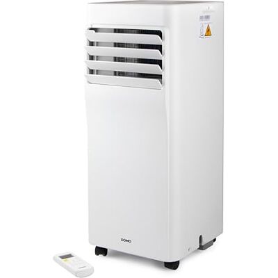 DOMO Climatizzatore mobile 4 in 1 con raffreddamento, ventilatore, deumidificatore e ionizzatore aria condizionata per ambienti fino a 20 m² timer telecomando display touch DOMO Climatizzatore mobile 4 in 1 con raffreddamento, ventilatore, deumidificatore e ionizzatore aria condizionata per ambienti fino a 20 m² timer telecomando display touch