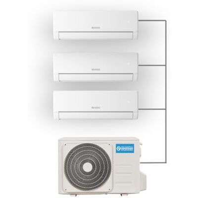 Olimpia Splendid , Aryal Trial 21 con Unità Interna Alyas S2, Climatizzatore 10.000+10.000+12.000 BTU/h Multisplit Inverter, tre stadi di Filtrazione, Gas R32, Classe A++, Wireless Control incluso Olimpia Splendid , Aryal Trial 21 con Unità Interna Alyas S2, Climatizzatore 10.000+10.000+12.000 BTU/h Multisplit Inverter, tre stadi di Filtrazione, Gas R32, Classe A++, Wireless Control incluso