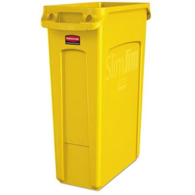 Rubbermaid Commercial Products Rubbermaid Collettore di Rifiuti con Condotti di Ventilazione, Giallo Rubbermaid Commercial Products Rubbermaid Collettore di Rifiuti con Condotti di Ventilazione, Giallo