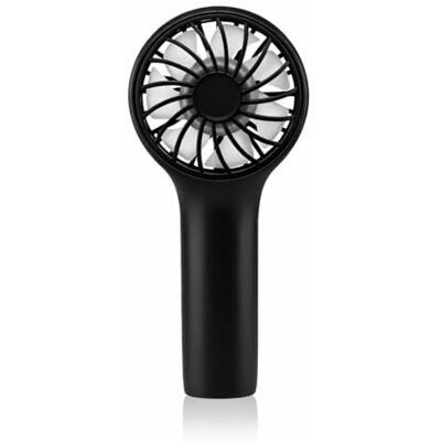 Wonderlamp Ventilatore a mano Bris nero, 3 velocità, indicatore di carica e batteria ricaricabile, mini ventilatore portatile compatto, ideale per i viaggi Wonderlamp Ventilatore a mano Bris nero, 3 velocità, indicatore di carica e batteria ricaricabile, mini ventilatore portatile compatto, ideale per i viaggi