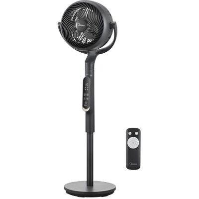 Midea Ventilatore a Piantana 6 Pale Turbo Motore DC Silenzioso, 15 Velocità e 4 Modalità, Oscillazione 135°, Timer 24h, Altezza Regolabile 78–110 cm Midea Ventilatore a Piantana 6 Pale Turbo Motore DC Silenzioso, 15 Velocità e 4 Modalità, Oscillazione 135°, Timer 24h, Altezza Regolabile 78–110 cm