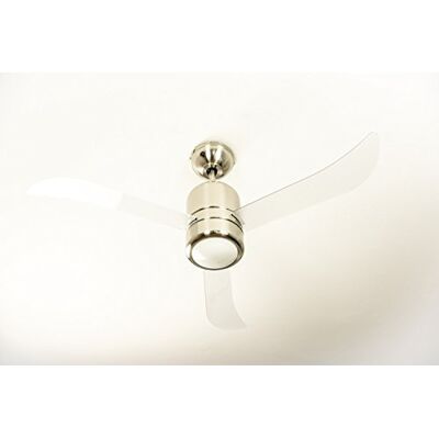 AireRyder Loft Ventilatore a Soffitto con Illuminazione e Telecomando, Nickel Satinato, Pale Trasparenti, 112 cm, cristallo AireRyder Loft Ventilatore a Soffitto con Illuminazione e Telecomando, Nickel Satinato, Pale Trasparenti, 112 cm, cristallo