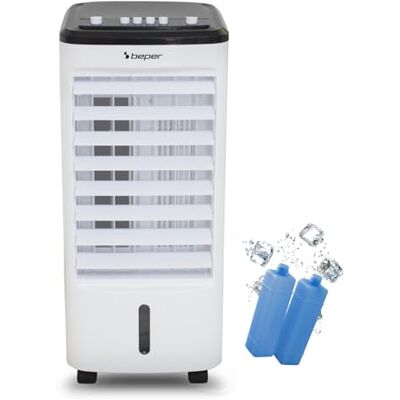 BEPER Raffrescatore d’Aria 4L POLAR JET, Raffrescatore Evaporativo con Serbatoio Acqua, 3 Velocità, 2 Mattonelle Refrigeranti Incluse, 65W, per Casa e Ufficio BEPER Raffrescatore d’Aria 4L POLAR JET, Raffrescatore Evaporativo con Serbatoio Acqua, 3 Velocità, 2 Mattonelle Refrigeranti Incluse, 65W, per Casa e Ufficio