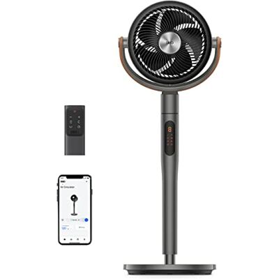 DREO Ventilatore a piedistallo Wi-Fi con controllo vocale, Ventilatore silenzioso da 43'' per camera da letto di casa, Ventilatori da pavimento oscillanti intelligenti 120°+105°,grigio DREO Ventilatore a piedistallo Wi-Fi con controllo vocale, Ventilatore silenzioso da 43'' per camera da letto di casa, Ventilatori da pavimento oscillanti intelligenti 120°+105°,grigio