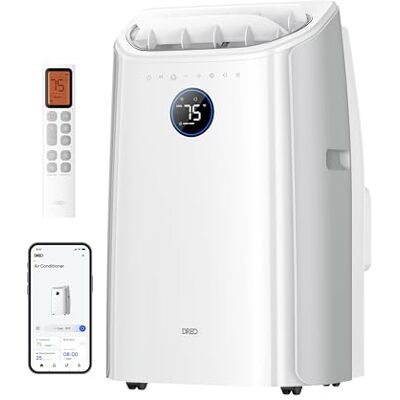 DREO climatizzatore portatile 12000 BTU 3-in-1 raffreddamento/ventilazione/deumidificazione, silenzioso per camera e ufficio, controllo app e vocale, senza drenaggio, kit finestra, 3,2 L/h, AC516S DREO climatizzatore portatile 12000 BTU 3-in-1 raffreddamento/ventilazione/deumidificazione, silenzioso per camera e ufficio, controllo app e vocale, senza drenaggio, kit finestra, 3,2 L/h, AC516S