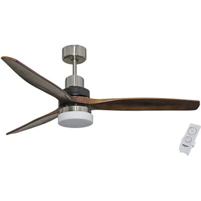 Bastilipo -San San Remo Ventilatore da soffitto LED con telecomando, Legno Bastilipo -San San Remo Ventilatore da soffitto LED con telecomando, Legno