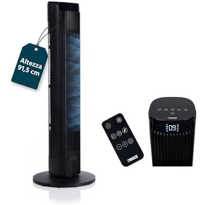 Princess Ventilatore a torre Design elegante 40 W Potente, Silenzioso, Basso consumo Altezza: 91,5 cm Oscillante 4 modalità 12 velocità 352370 Princess Ventilatore a torre Design elegante 40 W Potente, Silenzioso, Basso consumo Altezza: 91,5 cm Oscillante 4 modalità 12 velocità 352370