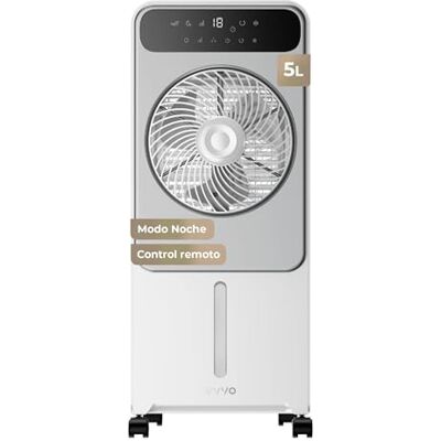 EVVO AC950 Raffreddatore d'aria portatile aria fredda senza installazione 12 velocità, funzione fredda con acqua e ghiaccio, pannello LED, telecomando, ventilatore a torre silenzioso EVVO AC950 Raffreddatore d'aria portatile aria fredda senza installazione 12 velocità, funzione fredda con acqua e ghiaccio, pannello LED, telecomando, ventilatore a torre silenzioso